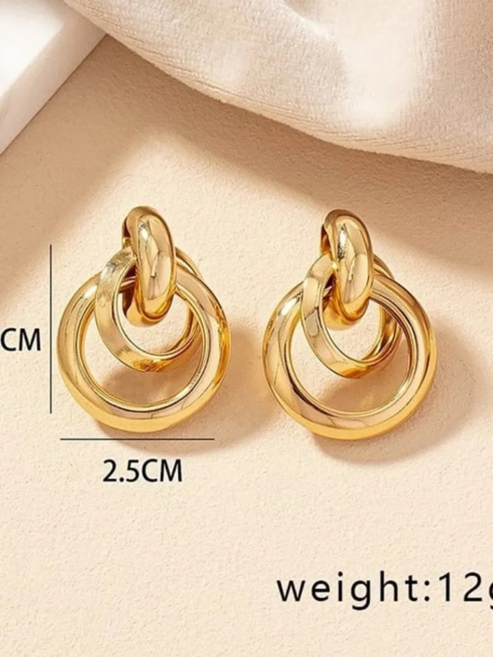 geometric circle earrings